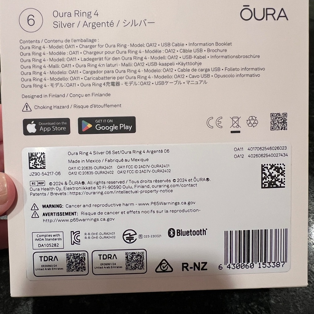 BRAND NEW Ōura Ring 4 (Silver - Size 6) - Picture 2 of 10